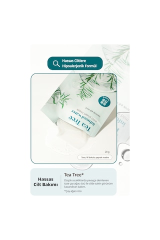 Çay Ağacı Özü İçeren Sebum Karşıtı Yaprak Maske Goodal Tea Tree Infused Water Mild Sheet Mask