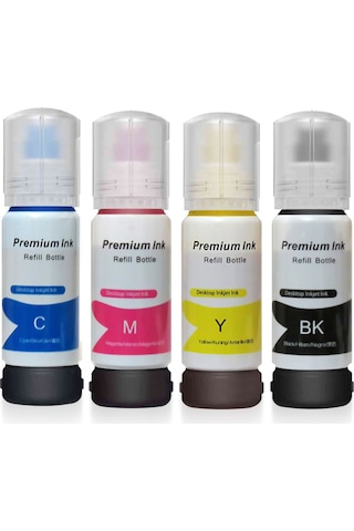 DURUINK EPSON EcoTank L3160 103 UYUMLU MÜREKKEP SETİ 4 RENK X 70ML+1000ML SİYAH