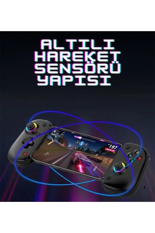 Turbo İle Teleskopik Oyun Denetleyicisi Titreşim Gamepad Android iOs Uyumlu Ps3 Ps4 İçin Bt 5.2 D8 Pro