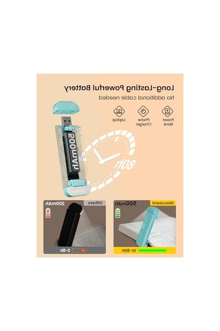 3 Renk Seçeneği İle Usb Şarj Edilebilir Kitap Işığı, 5 Parlaklık Seviyesi 10 Parça Siyah