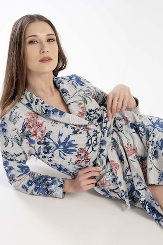 Vienetta Kadın Uzun Kol Kapitone Gri Melanj Sabahlık C2t0n1303 001