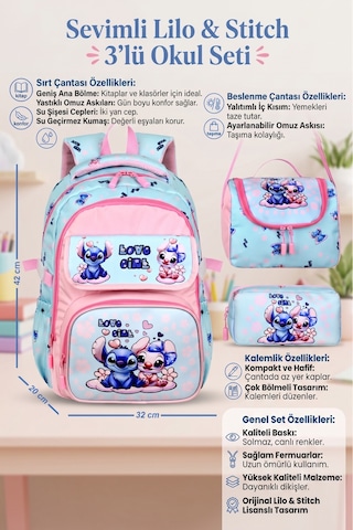 Waddell Deri Baskili Sevimli Koala Temali Ilkokul Sirt Cantasi Termal Beslenme Cantasi Ve Kaleml Pembe