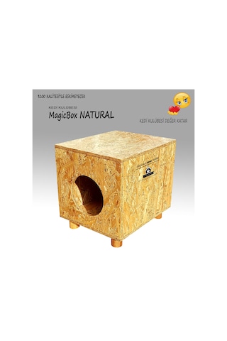 Kedi Kulübesi Profesyonel Magicbox Natural Kedi Evi 32 x 36 x 37 CM