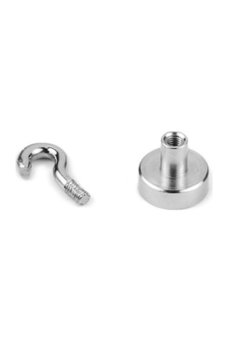 10 Adet 12 MM Pot Mıknatıs - Güçlü Neodyum Askı Kanca Mıknatıs