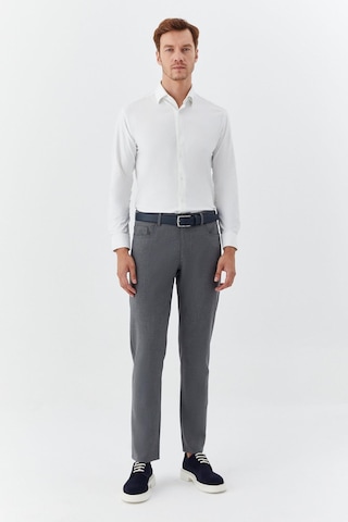 Sabri Özel Erkek Koyu Gri Dar Kesim Slim Fit Dokuma Yan Cep Jogger Pantolon