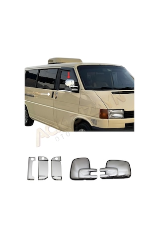 Volkswagen Transporter T4 1995-2003 2'li Krom Set Ayna Kapağı+kapı Kol A+