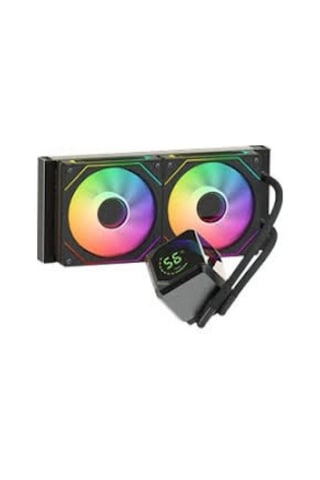 Rampage HelApple Uyumlu iOS D24 Siyah 12cm Fan Sıcaklık Göstergeli Intel Lga1700/amd Am5 Argb 240mm Sıvı Soğutmal
