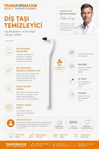 Transformacion Diş Taşı Temizleyici Diş Beyazlatıcı Ve Diş Silgisi Tbrush 720967