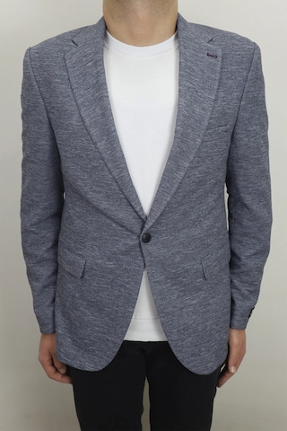 Moda Dmctekstil Erkek Kırçıllı İtalyan Kesim Dar Kalıp Tek Düğme Çift Yırtmaçlı Blazer Ceket Lacivert