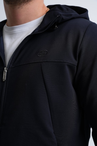 Shooter Sportswear Shooter Erkek Fermuarlı Kapüşonlu Gizli Cep Detaylı Eşofman Takımı Lacivert
