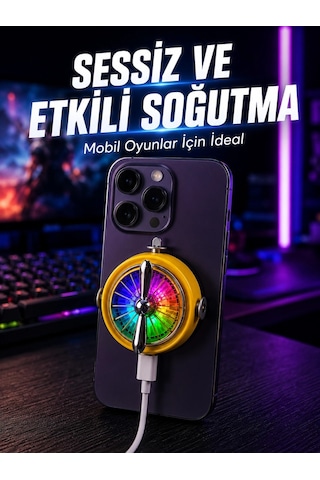Manyetik Telefon Soğutucu Rgb Fanlı Mobil Oyun Soğutucusu Diğer