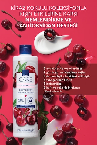 Avon Care Kiraz Kokulu Vücut Losyonu 400 Ml. İkili Paket