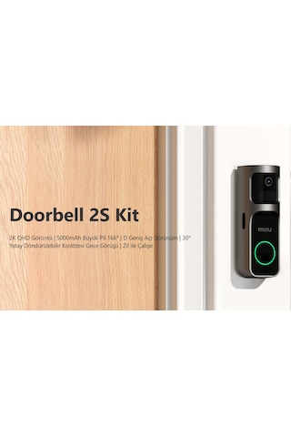 Imou 3mp Dahili Kameralı Ir Kapı Zili Doorbell 2s Kit Kameralı Uzaktan Yönetilebilir Kapı Zili Ve Kiliti