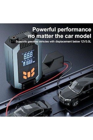 Dijital Kablosuz Usb Type-c 4 1800mah Göstergeli Oto Lastik Şişirme Hava Pompası