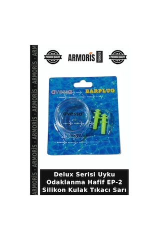 Delux Serisi Uyku Odaklanma Hafif Ep-2 Silikon Kulak Tıkacı Sarı