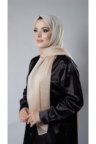 Sütlü Kahve Düz Klasik Şal Şifon Kumaş Janjan Abiye 202108 26 Sütlü Kahve