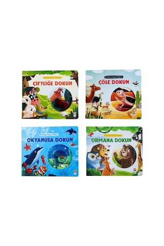 Sincap Kitap Dokun Hisset 4 Kitap Duyusal Gelişim Seti Bebek Hediyelik Seti
