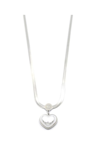 Kalp Kolye - Gümüş Çok Renkli