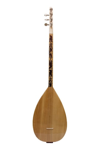 Kısa Sap Bağlama Saz İşlemeli Takım Tel ve Kılıf