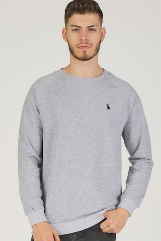 V4003 Dewberry Reglan Kol Erkek Sweatshırt-gri Gri