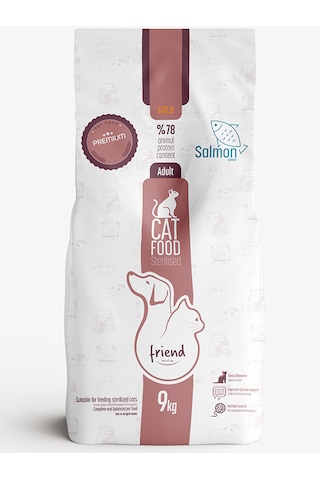 Friend Pet Gold Kısırlaştırılmış Somonlu Yetişkin Kedi Maması 9 KG