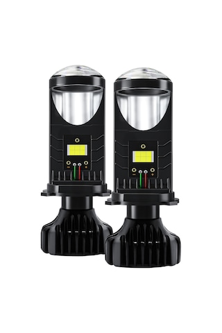 Maiyame 80w 6000k 20000lm Ip68 Su Geçirmez H4 Led Far Ampülü, Csp-led Çip, 50000 Saat Ömür, Siyah, Çift Paket