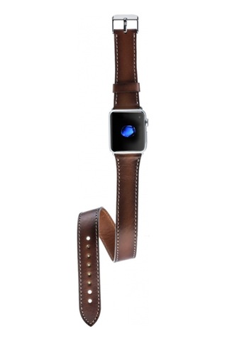 Bouletta Apple Uyumlu Watch Deri Kordon 42-44-45 MM Çift Tur Taba