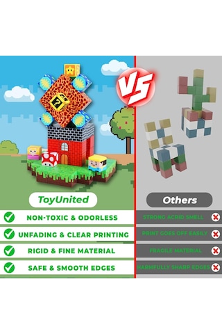 Manyetik Yapı Blokları Mario Adventure Teması 150 Parça, 3 Yaş Ve Üzeri Çocuklar İçin Eğitici Stem O