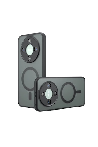 Microcase Honor Magic 8 Lite Magsafe Uyumlu Mat Yüzey Kılıf Al4967 Siyah