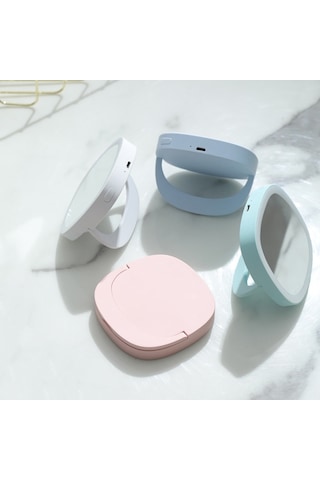 Sones Sf-hz1 Şeker Makyaj Aynası Güzellik Makyaj Işığı Depolama Taşınabilir Led Mini Dolum Işığı Güzellik Makyaj Aynası Beyaz