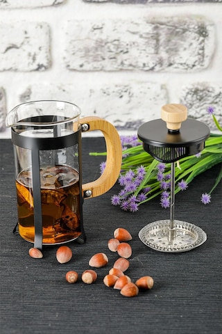 Lüx Cam 350 Ml French Press Siyah Asorti