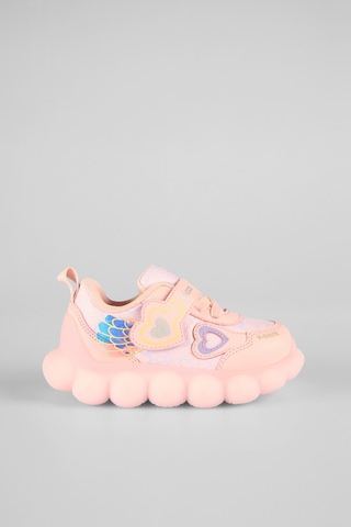 Vicco Süse Işıklı Kız Bebek Pudra Spor Ayakkabı Pudra