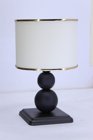 Decor Kare Top Abajur Gece Lambası Abajuru Siyah