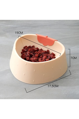 Sones Çilek Şekli Hayvan Kasesi Kedi Karikatür Kaymaz Kase