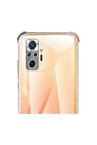 Xiaomi Redmi Note 10 Pro Kılıf Zore Kamera Korumalı Nitro Anti Shock Silikon Renksiz