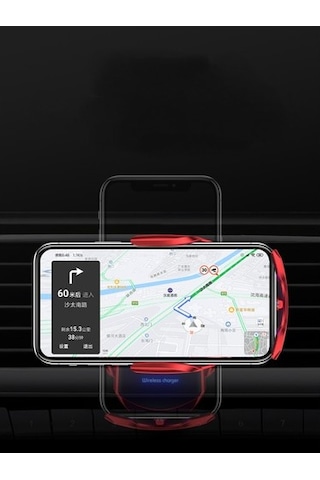 Luckysouk Manyetik Araç Kablosuz Şarj Cihazı, Havalandırmalı Gösterge Paneli Araç Şarj Ünitesi- Siyah Vantuzlu Yok Evet Okbc4p