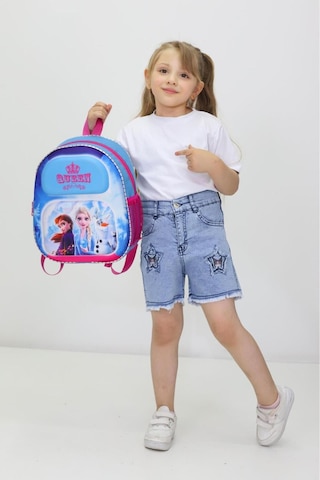 Karlar Ülkesi Frozen Temalı Ortopedik Anaokul Ve İlkokul Çantası Mavi3