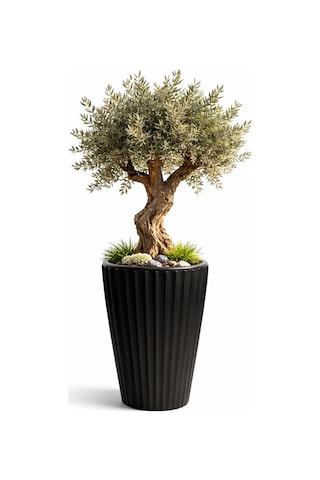 Omnipazar So-lvt2 Lilyum Vazo Saksı Takımı İç Kovalı 90 Litre No:2 Siyah