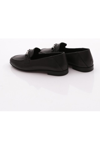 Dgn 506 Kadin Loafer Ayakkabi Siyah Napa