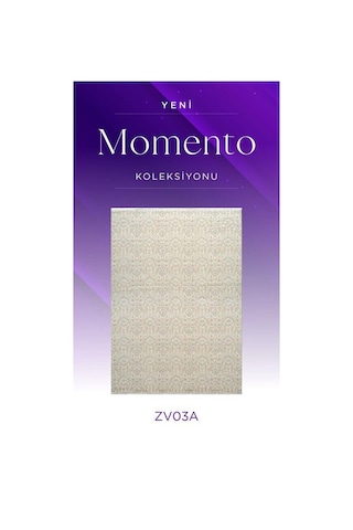 Royal Halı Momento Zv03a Krem Vizon Akrilik Yumuşak Dokulu Otantik Çizgili Halı