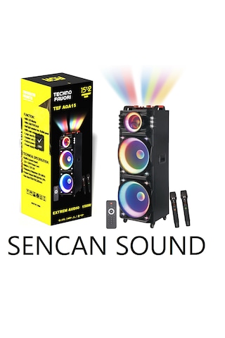 Techno Favori Tef Aga 15 Extrem Party Hoparlör 2x15inç Karaoke - Sencan Sound