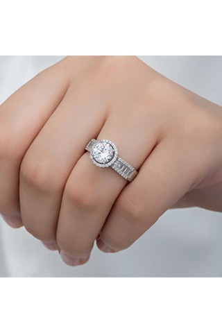 Casera's Gümüş Tek Taş Kadın Yüzük Csr2185335 Gümüş