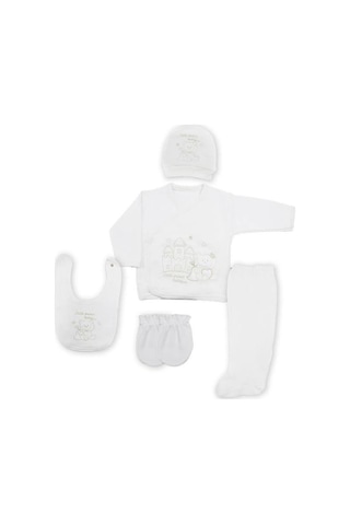 Bebitof Prens Nakışlı Erkek 5 Parça Zıbın Seti Bbtf 665 Çok Renkli