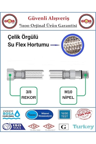 Batarya Flex Hortumu - Çelik Örgü - Spiral Batarya Hortumu - 70cm