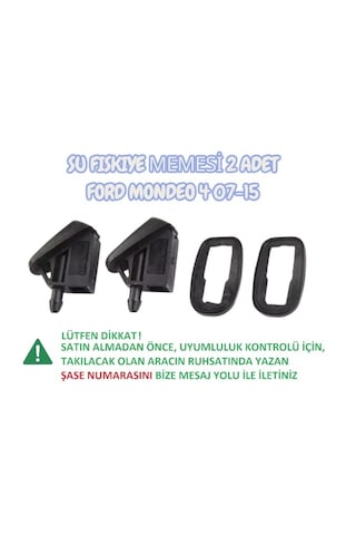 Ford Mondeo 4 Ön Cam Su Fıskiye Memesi 2007-2015 Arası 2 Adet 2 Adet Siyah Renk