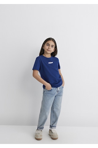 Mavi - Miav Baskılı Lacivert Tişört 6633270722 Mavi