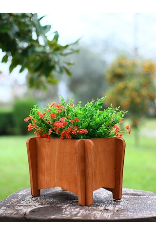 Mandu Ahşap Balkon Saksı Çiçeklik
