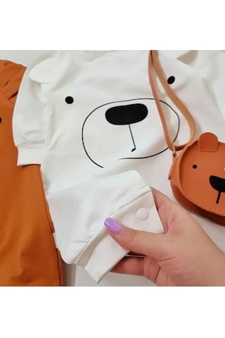 Mai Perla Gülen Yüz Suratlı Şapkalı Çocuk Bebek Tulum Mai051 Beyaz