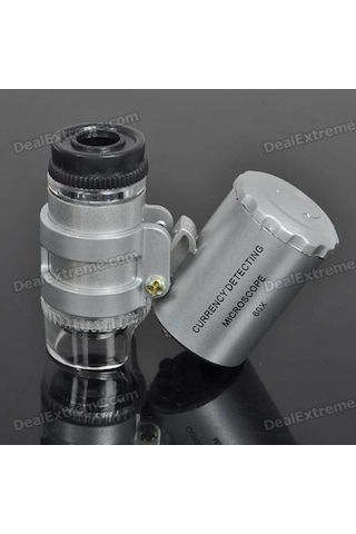 60x Led Işıklı Mikroskop Mini Çantalı