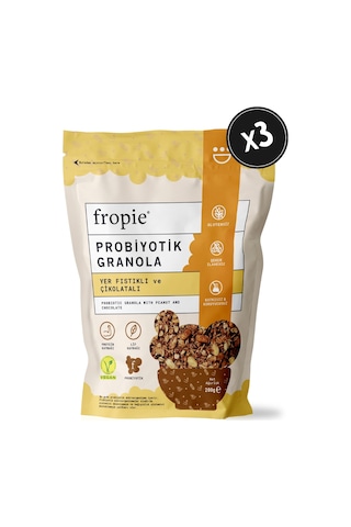 Fropie Yer Fıstığı & Çikolata Probiyotik Granola 3 x 200 G